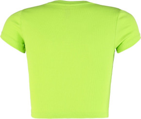Blue Effect Mädchen geripptes Crop T-Shirt neon Apfel