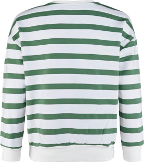 Blue Effect Mädchen Sweat-Shirt/Sweater gritzegrün weiß Streifen