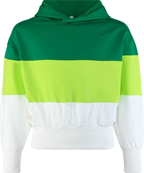 Blue Effect Mädchen Boxy Hoodie/ Kapuzen-Sweat-Shirt COLOR BLOCKED gritzegrün