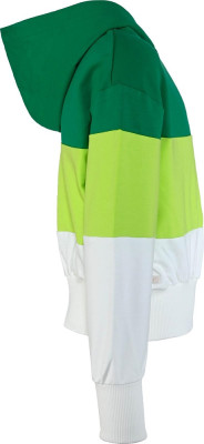 Blue Effect Mädchen Boxy Hoodie/ Kapuzen-Sweat-Shirt COLOR BLOCKED gritzegrün