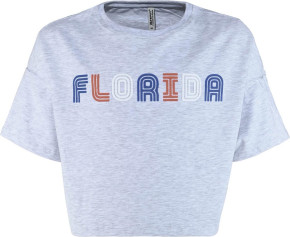 Blue Effect Mädchen Boxy T-Shirt FLORIDA hellgrau melange 140