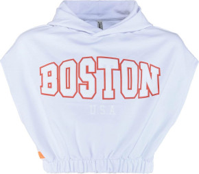 Blue Effect Mädchen Boxy Top mit Kapuze BOSTON schneeweiß