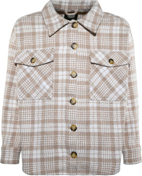 Blue Effect Mädchen Overshirt Jacke karo beige