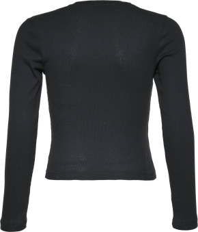 Blue Effect Mädchen geripptes Boxy Langarm-Shirt schwarz