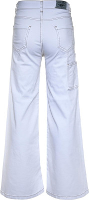 Blue Effect Mädchen Wide Leg Workers Jeans weiß SLIM