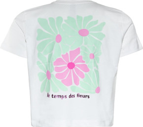 Blue Effect Mädchen Boxy T-Shirt LE TEMPS DES FLEURS weiß