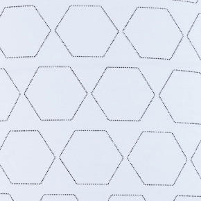 Blue Effect T-Shirt Sechsecke allover schneeweiß