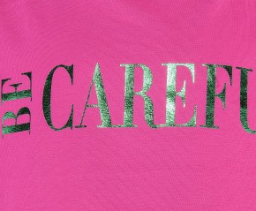 Blue Effect Mädchen Boxy T-Shirt BE CAREFUL pink 128