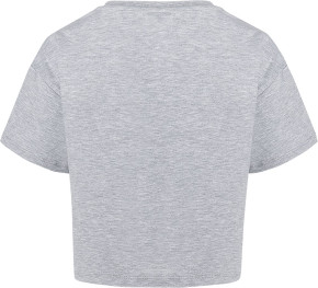 Blue Effect Mädchen Boxy T-Shirt BE CAREFUL hellgrau melange 140