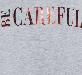 Blue Effect Mädchen Boxy T-Shirt BE CAREFUL hellgrau melange 140