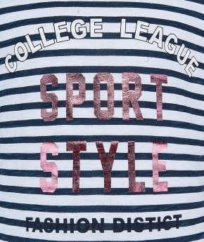 Blue Effect Mädchen T-Shirt SPORT STYLE marine weiß