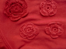 Carbone Langarmshirt flowers rot Gr. 74