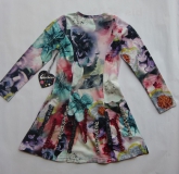 Carbone Kleid purple flower print Gr. 122