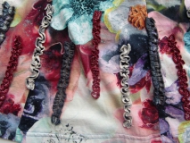 Carbone Kleid purple flower print Gr. 122