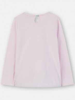 Joules Mädchen Langarm-Shirt/Longsleeve AVA Enten Kreideweiß-rosa