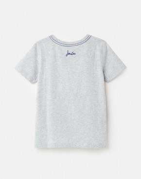 Joules Jungen T-Shirt BEN Meerestiere bedruckt grau