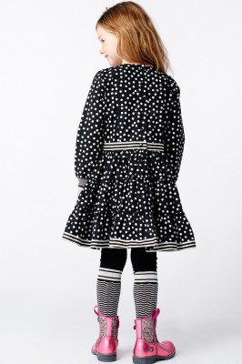 Mim-Pi Kleid Dots schwarz weiß 110