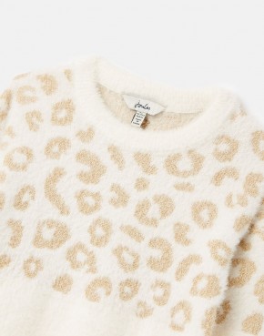 Joules Mädchen Strickpullover NIAMH Leopard gold