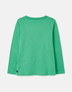 Joules Jungen Langarm-Shirt/Longsleeve RANDALL Motorrad grün