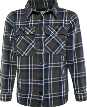 Blue Effect Jungen Overshirt Karo olive blau denim 176