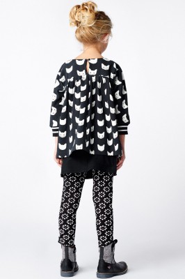 Mim-Pi Legging Flower schwarz weiß