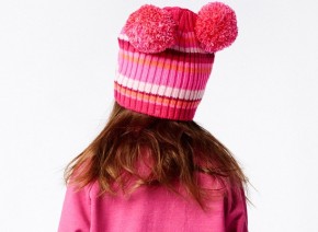 Mim-Pi Mütze Streifen pink