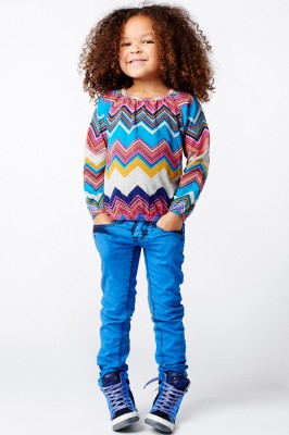Mim-Pi Bluse Zickzack multicolor 116
