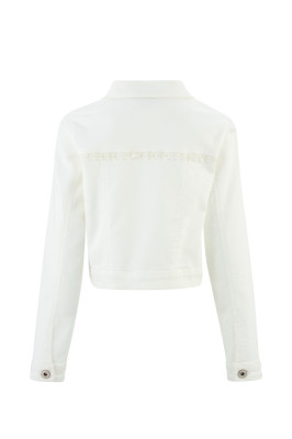 Happy girls Jeans Jacke mit Perlen ecru 146