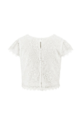 Happy girls festives Spitzen Shirt ecru