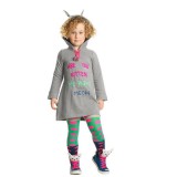 Mim-Pi Kapuzen-Kleid Pussycat grau Gr. 110