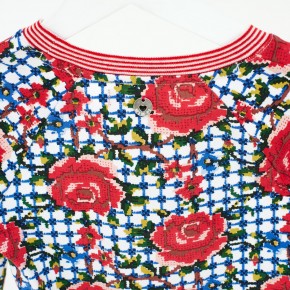 Mim-Pi Langarm-Shirt/Longsleeve Tänzerin rot-weiß-blau