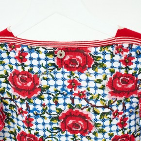 Mim-Pi Langarm-Shirt/Longsleeve UBoot-Ausschnitt rot-weiß-blau 116