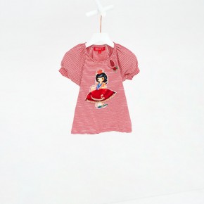 Mim-Pi T-Shirt Flamenco-Tänzerin rot-weiß