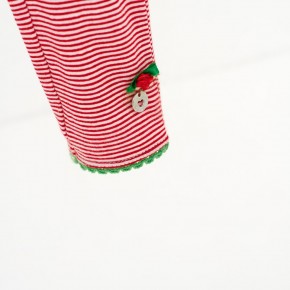 Mim-Pi Legging Streifen rot weiß 116