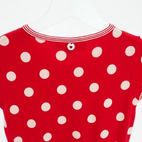 Mim-Pi Kurzarm-Kleid Flamenco-Tänzer rot-weiß-blau