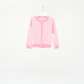 Mim-Pi Strickjacke/Cardigan rosa-weiß 116