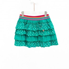 Mim-Pi Volant-Rock Punkte grün