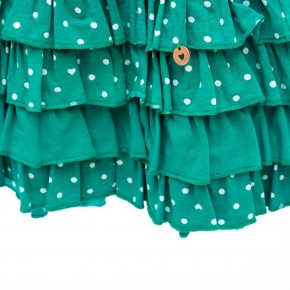 Mim-Pi Volant-Rock Punkte grün