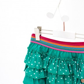 Mim-Pi Volant-Rock Punkte grün