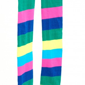 Mim-Pi Strumpfhose Blockstreifen multicolor grün