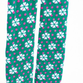 Mim-Pi Strumpfhose Punkte Herzen grün
