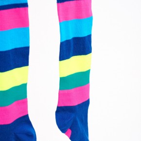 Mim-Pi Kniestrümpfe Blockstreifen bunt