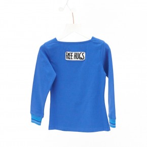 Mim-Pi Langarm-Shirt/Longsleeve großes Herz blau