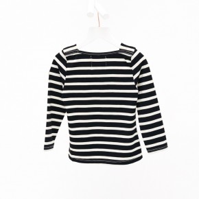 Mim-Pi Langarm-Shirt/Longsleeve Streifen Pinguin schwarz weiß 116