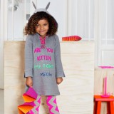 Mim-Pi Kapuzen-Kleid Pussycat grau Gr. 110