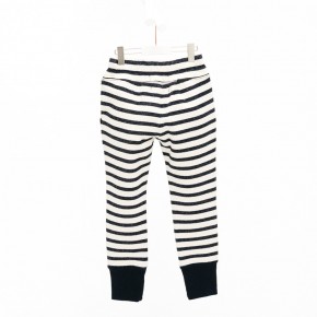 Mim-Pi Sweat-Hose Streifen schwarz weiß 116 - 6y