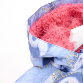 Mim-Pi Winter-Jacke/-Mantel Pinguine taubenblau mit Kapuze