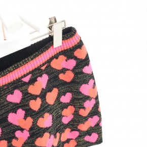 Mim-Pi Strick-Rock Herzen schwarz pink