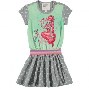 Mim-Pi Kleid Punkte Meerjungfrau grey