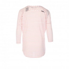 Geisha 3/4-Arm-Shirt Streifen offwhite red 140